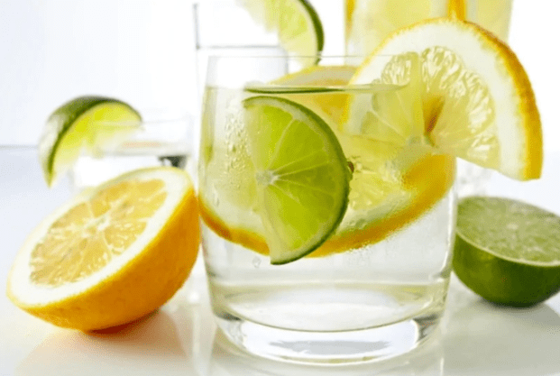 Lemon water on a diet
